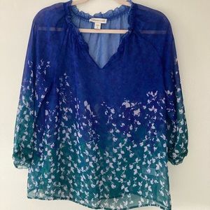 Coldwater Creek watercolor flowy top